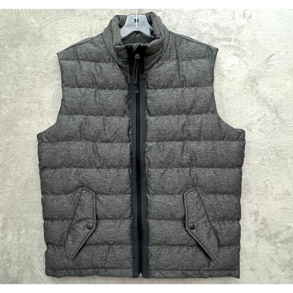 Lucky Brand Other - Lucky Brand Gray Quilted Puffer Vest Men's Large Zip Front Casual Outdoor